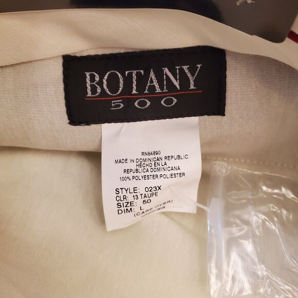 NWT Botany 500 Casual Dress Pants Size W50 Camel Flat Front by Haband $59 - Picture 7 of 16